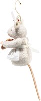 Steiff topo ornamento natalizio grigio chiaro peluche lana edizione limitata-2