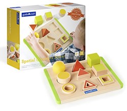 Guidecraft Gioco di ordinamento in legno forme e colori - giocattolo educativo