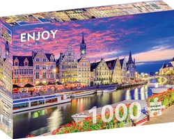 Enjoy Puzzle puzzle Ghent al crepuscolo Belgio 1000 pezzi
