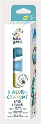 Haku Yoka pastelli a cera a forma di ghianda - set di 6 colori vivaci