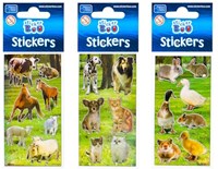 Foglio adesivi animali della fattoria decorazione hobby per bambini e adulti