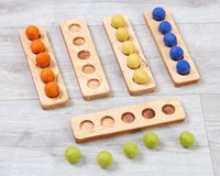Cosy telai di conteggio in legno giocattolo educativo set palline feltro 5 pezzi