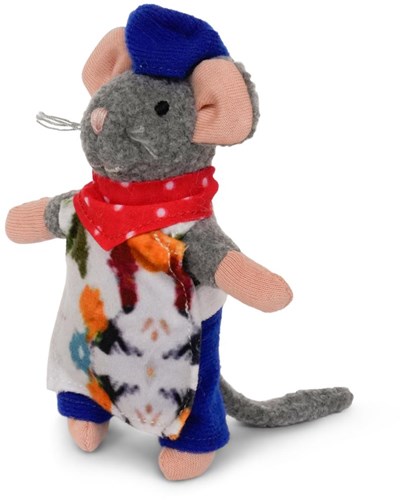 Het Muizenhuis topo di peluche artista - bambola pittore 12 cm giocattolo-2