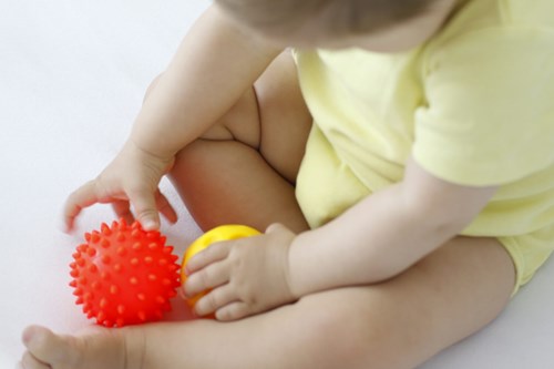 Mom's Care SENSORY TOYS Massage ball in bag - 1 pcs. - green 6