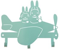 Mercis appendiabiti metallo Miffy aereo verde-grigio decorazione cameretta