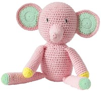 Global Affairs peluche elefante rosa - giocattolo all'uncinetto - Fair Trade