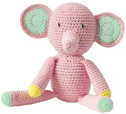 Global Affairs peluche elefante rosa - giocattolo all'uncinetto - Fair Trade