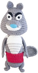 Global Affairs peluche lupo Fabeltjeskrant Bor de Wolf grigio