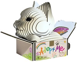 Eugy puzzle 3D - Gatti Mocha - giocattolo in cartone sostenibile