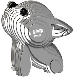Eugy modello 3D lupo kit creativo animale selvatico cartone 6+
