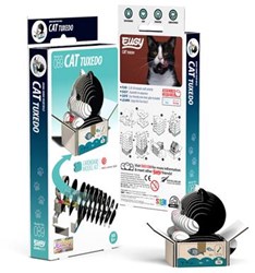 Eugy puzzle 3D gatto - Tuxedo - cartone sostenibile - giocattolo animale