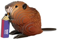 Eugy puzzle 3D castoro - kit creativo animali in cartone