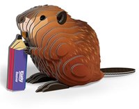 Eugy puzzle 3D castoro - kit creativo animali in cartone-3