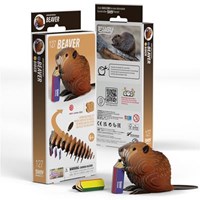 Eugy puzzle 3D castoro - kit creativo animali in cartone-2