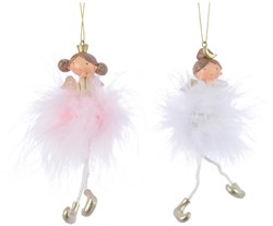 Decoris decorazione natalizia angelo polyresin addobbo albero 14cm