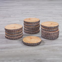 Cosy Log Slice Cushions (15Pk) - 53725