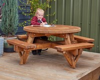 Cosy panchina da picnic rotonda per bambini 8 posti esterno