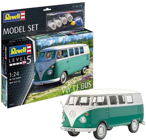 Revell kit modellismo VW T1 bus 1:24 - 146 pezzi modello scala-2