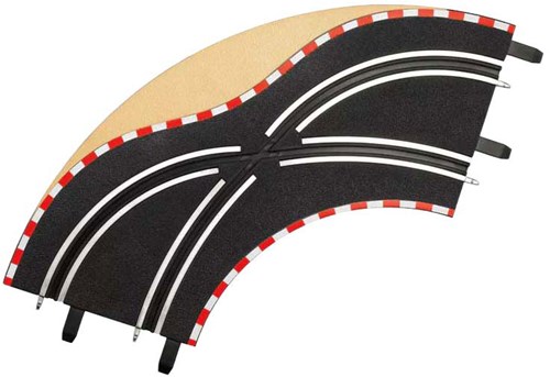 Carrera accessorio pista curve cambio corsia 1:43 - 2 pezzi - estensione pista