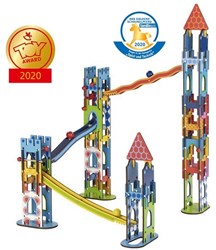 Goki pista per biglie castello dei cavalieri giocattolo colorato per bambini