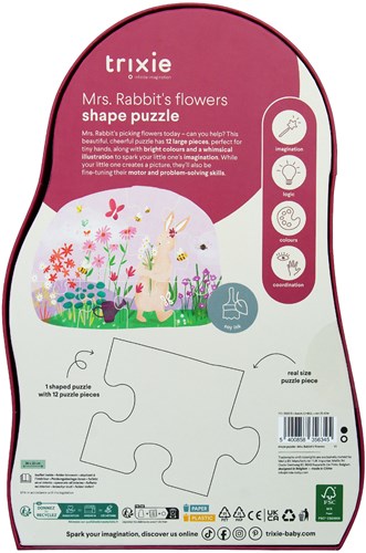 Trixie puzzle forme fiori coniglio - 12 pezzi giocattolo colorato-3