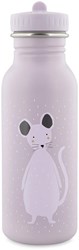 Trixie borraccia acciaio inox 500ml - Mrs. Mouse - bottiglia per bambini - a prova di perdite - viola