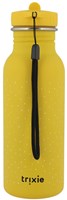 Trixie borraccia 500ml - bottiglia d'acqua in acciaio bambini Mr. Lion gialla ermetica-2