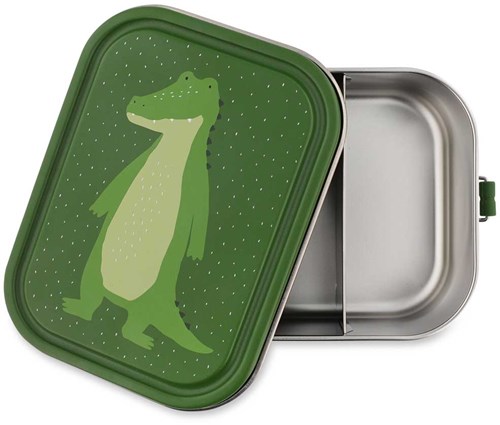 Trixie grande portapranzo - lunchbox Mr. Alligator in acciaio inox per bambini-3