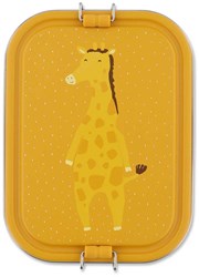 Trixie grande portapranzo - lunchbox in acciaio Mr. Giraffe gialla