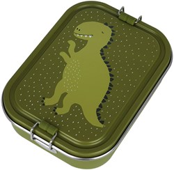 Trixie lunchbox grande - portapranzo in acciaio inox per bambini - Mr. Dino - verde