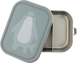 Trixie lunch box per bambini - Mr. Shark - acciaio inox - 2 scomparti - blu