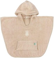 Trixie poncho bagno cotone biologico - stampa coniglio rosa per bambini
