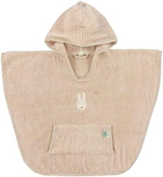 Trixie poncho bagno cotone biologico - stampa coniglio rosa per bambini