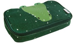 Trixie Astuccio rettangolare - Mr. Crocodile - Portapenne verde per bambini