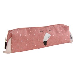 Trixie astuccio - lunga pochette Mrs. Flamingo cotone rosa scuola