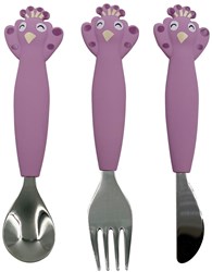 Trixie set pappa in silicone per bambini - Mrs. Peacock - 3 pezzi