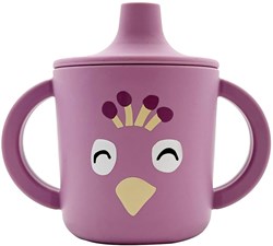 Trixie bicchiere con beccuccio in silicone per bambini anti-perdita Mrs. Peacock