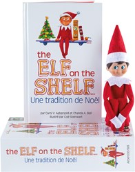 Elf On The Shelf elfo di Natale ragazzo francese con libro - giocattolo magico