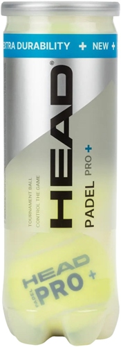 Head palline padel Pro+ gialle - set di 3 palline sostenibili