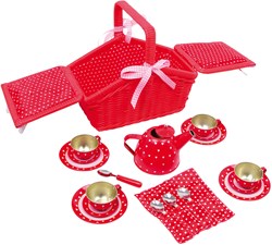 Small Foot set giocattolo cesta da picnic con stoviglie per bambini