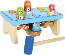 Small Foot - Gioco di motricità giocattolo in legno Colpisci l'Uccello