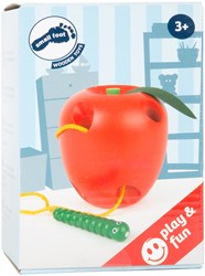 Small Foot - Mela in legno da infilare giocattolo educativo per bambini