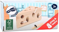 Small Foot gioco di infilatura in legno formaggio e topo giocattolo educativo FSC