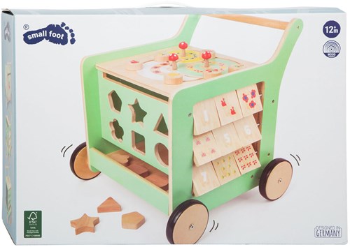 Carrello Primi Passi in Legno Centro Attività - Legno FSC - Multicolore-2