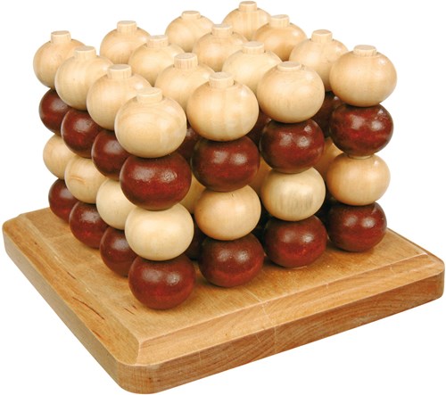 Small Foot gioco di strategia in legno 3D - Forza quattro per bambini-2