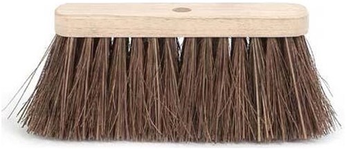 Straatbezem Hout-Piassava ongelakt 29cm