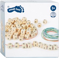 Small Foot perline di legno con lettere per creare collane - 300 perline alfabeto