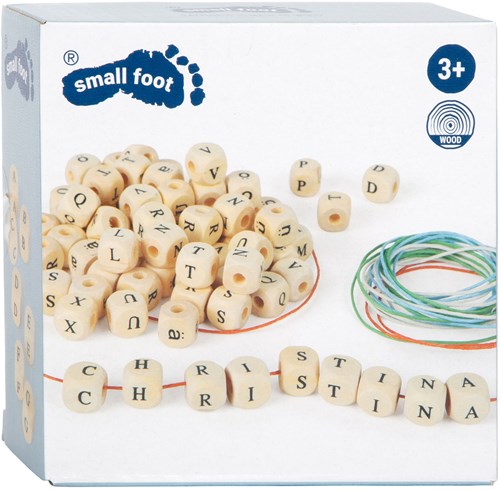 Small Foot perline di legno con lettere per creare collane - 300 perline alfabeto