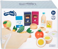 Small Foot set alimenti giocattolo in legno vegetariano - cucina 17 pezzi