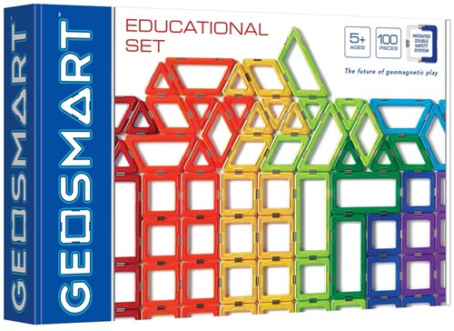 Geosmart set di costruzioni magnetiche educativo 100 pezzi giocattolo
